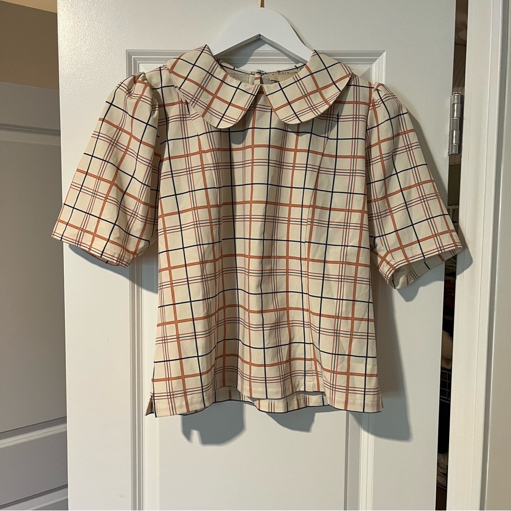 BYRDIE GOLF SOCIAL WEAR Plaid Top